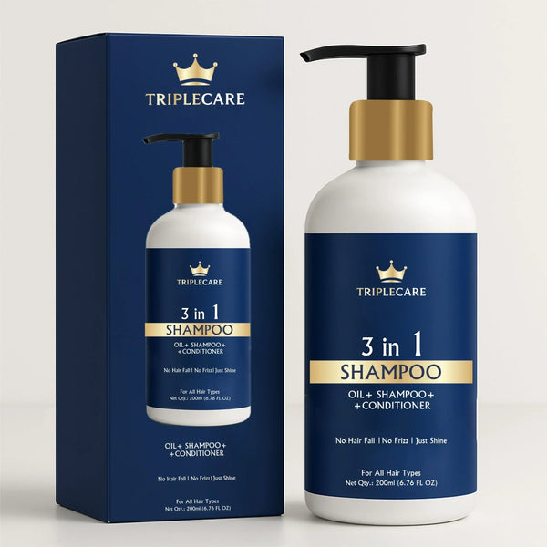 Triplecare 3-in-1 shampoo includes oil and shampoo with conditioner